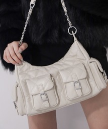 me+em select（ミームセレクト）の「【 ２WAY 】アウトポケットキルティングチェーンショルダーバッグ ／ 2WAY out pocket quilting chain shoulder bag（ショルダーバッグ）」