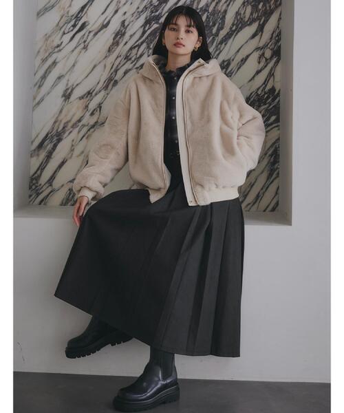 THE SHOP TK （ザ ショップ ティーケー ）の「【2WAY/洗える】リバーシブル フェイクファーブルゾン（ブルゾン・レディース・ダークブラウン/ナチュラル/ブラック・12/13/14）」の13枚目の写真