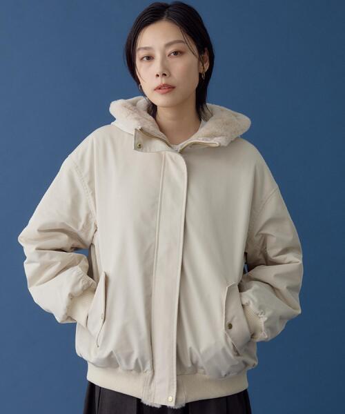 THE SHOP TK （ザ ショップ ティーケー ）の「【2WAY/洗える】リバーシブル フェイクファーブルゾン（ブルゾン・レディース・ダークブラウン/ナチュラル/ブラック・12/13/14）」の14枚目の写真