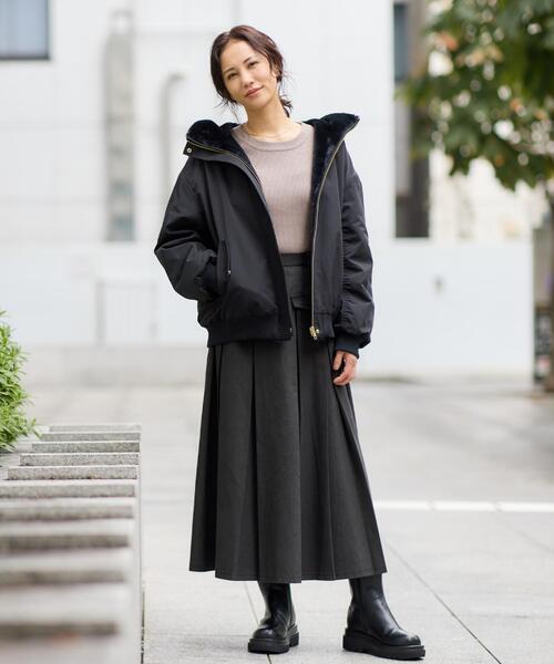 2WAY/洗える】リバーシブル フェイクファーブルゾン（ブルゾン）｜THE