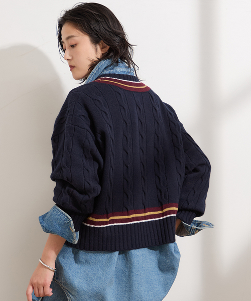 セール】Trinity ラインケーブルニット（ニット/セーター）｜journal