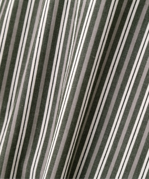 MHL.（エムエイチエル）の「TWO TONE COTTON STIRIPE（シャツ/ブラウス・レディース・ダークグリーン・1/2）」の3枚目の写真