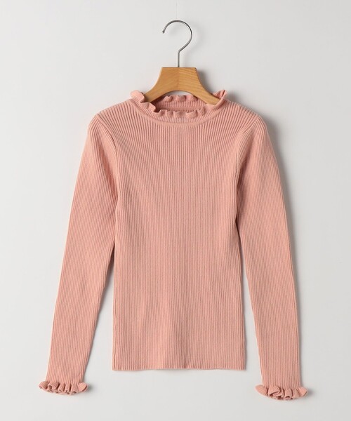 SHIPS(シップス)の「SHIPS KIDS:130~150cm /〈手洗い可能〉フリル リブ ニット(ニット/セーター・キッズ・ライトグレー/ストーン/ピンク系その他/オフホワイト・LARGE/X-LARGE)」の4枚目の写真