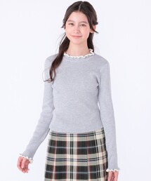 SHIPS（シップス）の「SHIPS KIDS:130～150cm /〈手洗い可能〉フリル リブ ニット（ニット/セーター・キッズ）」