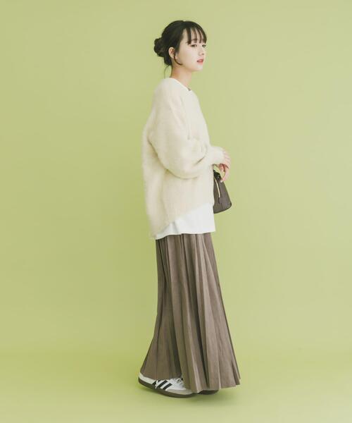 ITEMS URBANRESEARCH(アイテムズ アーバンリサーチ)の「シャギークルーネックニット(ニット/セーター・レディース・チャコールグレー/ネイビー/アイボリー/その他1・FREE)」の16枚目の写真