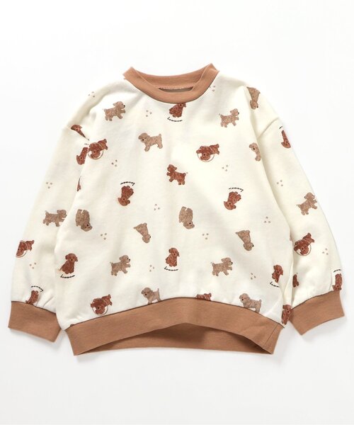 apres les cours(アプレレクール)の「トイプードル・くるま柄裏毛パジャマ(ルームウェア/パジャマ・キッズ・サックスブルー/ブラウン・90/110/120/80/100/130)」の22枚目の写真