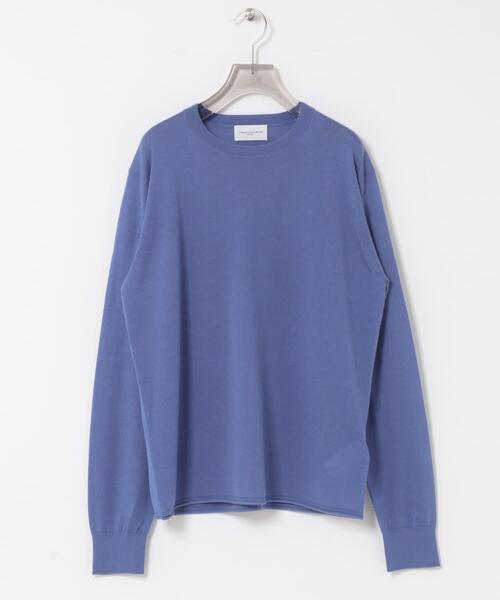 URBAN RESEARCH(アーバンリサーチ)の「new basic Lisse Cashmere crew knit(ニット/セーター・レディース・チャコールグレー/ベージュ系その他/ブルー系その他・FREE)」の3枚目の写真