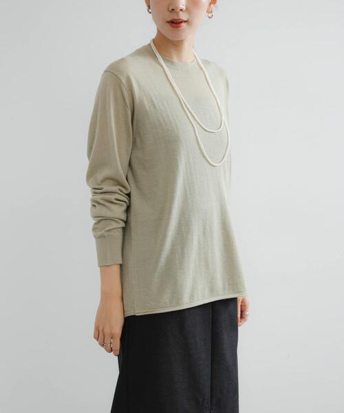 URBAN RESEARCH(アーバンリサーチ)の「new basic Lisse Cashmere crew knit(ニット/セーター・レディース・チャコールグレー/ベージュ系その他/ブルー系その他・FREE)」の7枚目の写真