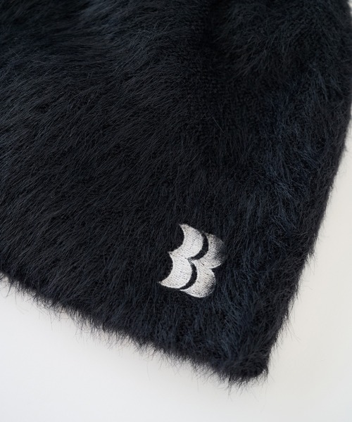 BASICKS（ベイシックス）の「【BASICKS/ベイシックス】Shaggy BB Logo Beanie（ニットキャップ/ビーニー・メンズ・ブラック/ネイビー・FREE）」の6枚目の写真