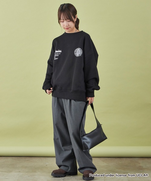GOOD ROCK SPEED(グッドロックスピード)の「GOOD ROCK SPEED/グッドロックスピード UCLA COLLEGE DESIGN SWEAT カレッジ 刺繍ロゴ クルーネックスウェット(スウェット・レディース・ブラック・FREE)」の10枚目の写真