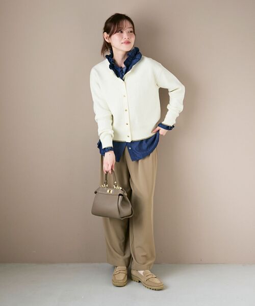 le.coeur blanc（ルクールブラン）の「《手洗い可能》ラメドットジャガードカーディガン（カーディガン/ボレロ・レディース・ホワイト系その他/ブラック系その他・38）」の19枚目の写真