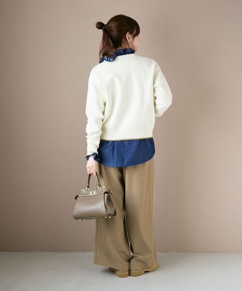 le.coeur blanc（ルクールブラン）の「《手洗い可能》ラメドットジャガードカーディガン（カーディガン/ボレロ・レディース・ホワイト系その他/ブラック系その他・38）」の17枚目の写真