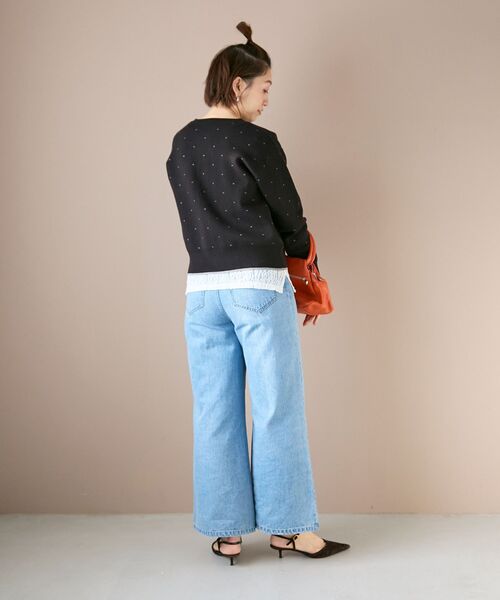 le.coeur blanc（ルクールブラン）の「《手洗い可能》ラメドットジャガードカーディガン（カーディガン/ボレロ・レディース・ホワイト系その他/ブラック系その他・38）」の9枚目の写真