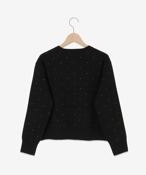le.coeur blanc（ルクールブラン）の「《手洗い可能》ラメドットジャガードカーディガン（カーディガン/ボレロ・レディース・ホワイト系その他/ブラック系その他・38）」の7枚目の写真