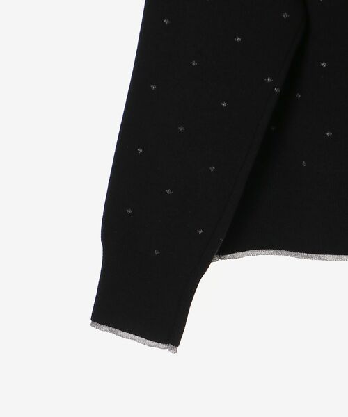 le.coeur blanc（ルクールブラン）の「《手洗い可能》ラメドットジャガードカーディガン（カーディガン/ボレロ・レディース・ホワイト系その他/ブラック系その他・38）」の5枚目の写真