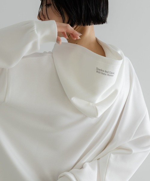 LOWRYS FARM(ローリーズファーム)の「【LFM(U)】TPRUフーディ-Tロングスリーブ 608035(Tシャツ/カットソー・メンズ・ホワイト/ブラック/グレー・LARGE/MEDIUM)」の1枚目の写真
