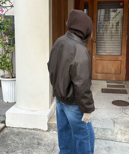 CANAL JEAN（キャナルジーン）の「diggity　インナーボアフライトブルゾン（ブルゾン・レディース・ブラウン・ONE SIZE）」の5枚目の写真