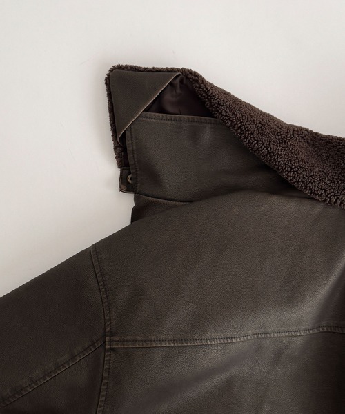 CANAL JEAN（キャナルジーン）の「diggity　インナーボアフライトブルゾン（ブルゾン・レディース・ブラウン・ONE SIZE）」の15枚目の写真