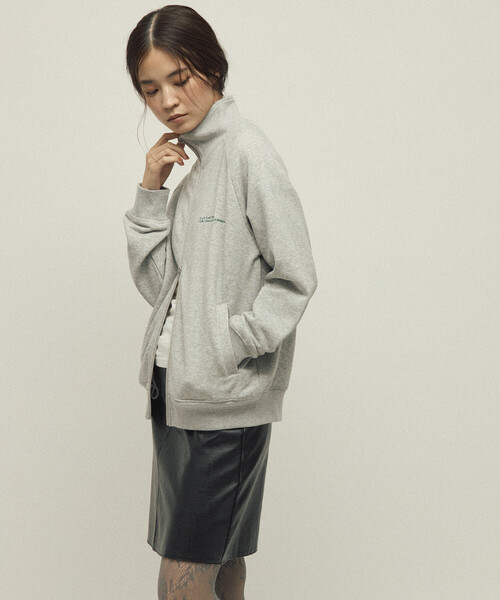 FREAK'S STORE（フリークスストア）の「MA Firsthand/マ ファーストハンド MA ベーシックロゴ刺繍 トラックジャケット / 裏毛スウェット（カーディガン/ボレロ・レディース・ブラウン/レッド/チャコールグレー/グレー・ﾌﾘ-）」の10枚目の写真