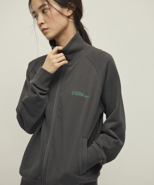 FREAK'S STORE（フリークスストア）の「MA Firsthand/マ ファーストハンド MA ベーシックロゴ刺繍 トラックジャケット / 裏毛スウェット（カーディガン/ボレロ・レディース・ブラウン/レッド/チャコールグレー/グレー・ﾌﾘ-）」の19枚目の写真