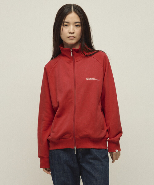 FREAK'S STORE（フリークスストア）の「MA Firsthand/マ ファーストハンド MA ベーシックロゴ刺繍 トラックジャケット / 裏毛スウェット（カーディガン/ボレロ・レディース・ブラウン/レッド/チャコールグレー/グレー・ﾌﾘ-）」の6枚目の写真