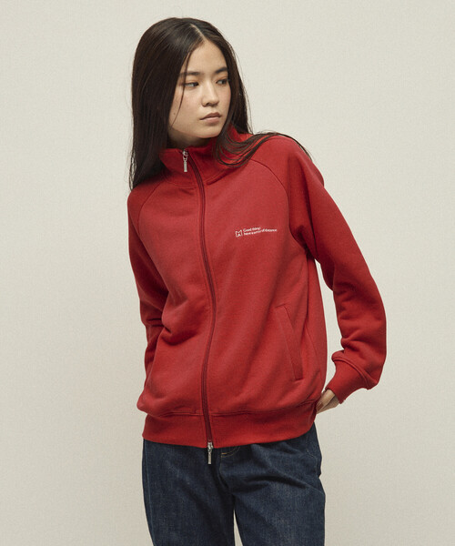 FREAK'S STORE（フリークスストア）の「MA Firsthand/マ ファーストハンド MA ベーシックロゴ刺繍 トラックジャケット / 裏毛スウェット（カーディガン/ボレロ・レディース・ブラウン/レッド/チャコールグレー/グレー・ﾌﾘ-）」の7枚目の写真