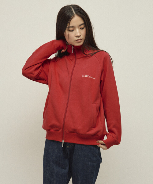 FREAK'S STORE（フリークスストア）の「MA Firsthand/マ ファーストハンド MA ベーシックロゴ刺繍 トラックジャケット / 裏毛スウェット（カーディガン/ボレロ・レディース・ブラウン/レッド/チャコールグレー/グレー・ﾌﾘ-）」の8枚目の写真