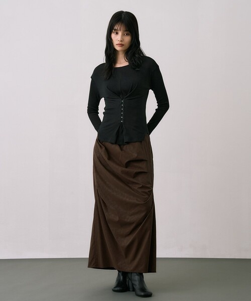 ゆゆ様ブラック1スカート スカート 撥水 ロング[品番：HHHW0004393]｜HUG.U（ハグユー）の