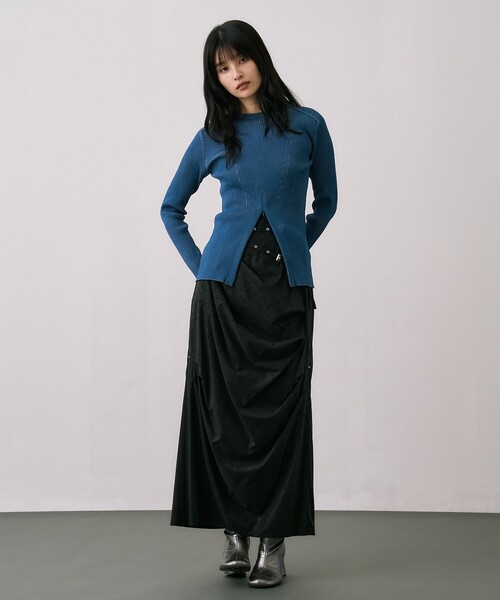 ゆゆ様ブラック1スカート スカート 撥水 ロング[品番：HHHW0004393]｜HUG.U（ハグユー）の