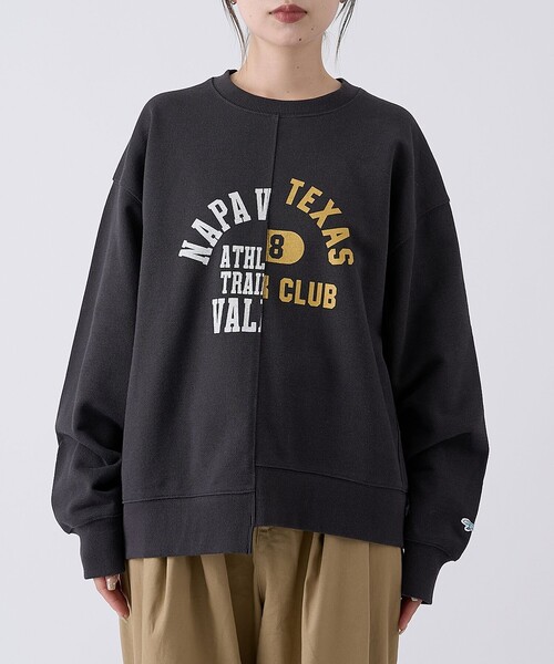 PENNEYS（ぺニーズ）の「【PENNEYS（ぺニーズ）別注】 リメイク風切り替え裏毛スウェット（スウェット・レディース・ブラウン/ダークグレー/ナチュラル/ライトピンク・M/L）」の14枚目の写真