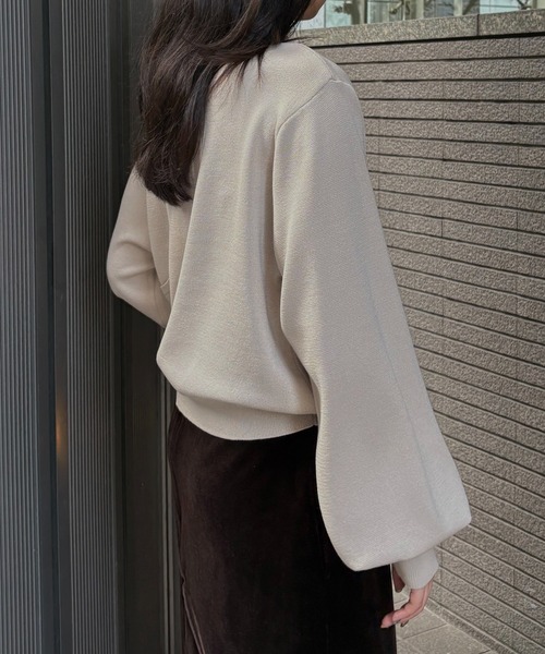 &g'aime（アンジェム）の「【&g'aime】チェーンデザインニット　Chain Design Knit（ニット/セーター・レディース・ブラック/アイボリー/ブルー・FREE）」の15枚目の写真