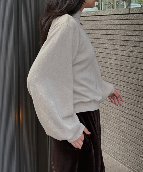 &g'aime（アンジェム）の「【&g'aime】チェーンデザインニット　Chain Design Knit（ニット/セーター・レディース・ブラック/アイボリー/ブルー・FREE）」の16枚目の写真