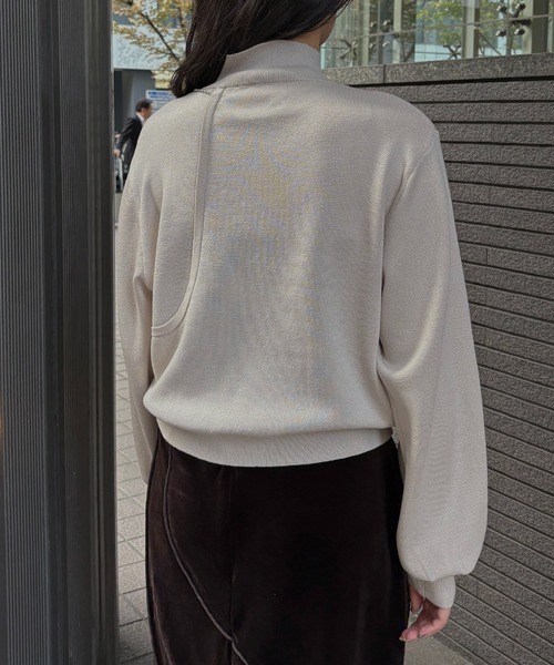 &g'aime（アンジェム）の「【&g'aime】チェーンデザインニット　Chain Design Knit（ニット/セーター・レディース・ブラック/アイボリー/ブルー・FREE）」の17枚目の写真