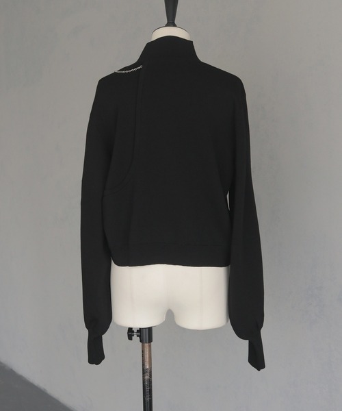 &g'aime（アンジェム）の「【&g'aime】チェーンデザインニット　Chain Design Knit（ニット/セーター・レディース・ブラック/アイボリー/ブルー・FREE）」の8枚目の写真