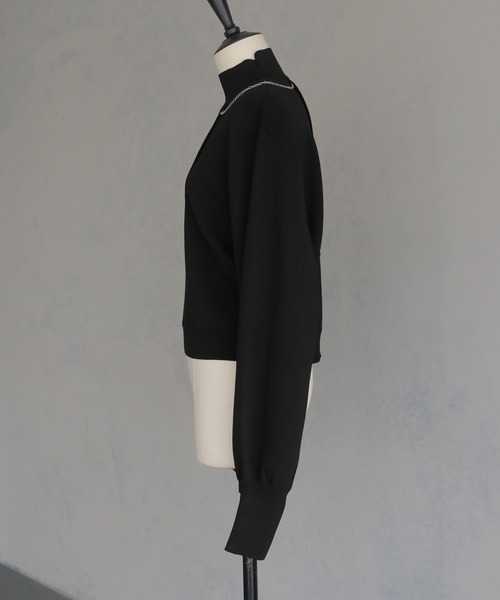 &g'aime（アンジェム）の「【&g'aime】チェーンデザインニット　Chain Design Knit（ニット/セーター・レディース・ブラック/アイボリー/ブルー・FREE）」の7枚目の写真