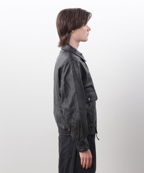 MANASTASH（マナスタッシュ）の「MANASTASH/マナスタッシュ/LEATHER MOTOR BLOUSON（ブルゾン・メンズ・ブラック・M/L/XL）」の9枚目の写真