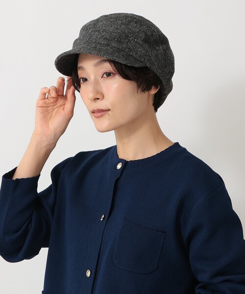 Afternoon Tea（アフタヌーンティー）の「ヘリンボーンキャスケット（キャスケット・レディース・ブラック/ライトグレー・ONE SIZE）」の2枚目の写真