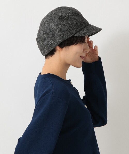 Afternoon Tea（アフタヌーンティー）の「ヘリンボーンキャスケット（キャスケット・レディース・ブラック/ライトグレー・ONE SIZE）」の3枚目の写真