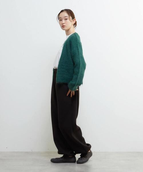 Lourmarin(ルールマラン)の「ロングシャギーショートカーディガン(カーディガン/ボレロ・レディース・グレー/ライトグレー/モスグリーン/ブラウン・FREE)」の10枚目の写真