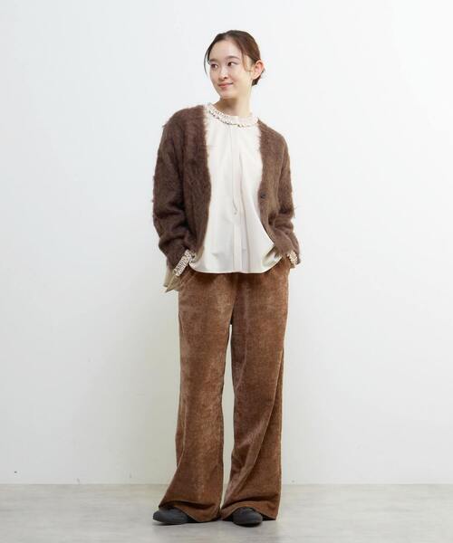 Lourmarin(ルールマラン)の「ロングシャギーショートカーディガン(カーディガン/ボレロ・レディース・グレー/ライトグレー/モスグリーン/ブラウン・FREE)」の5枚目の写真