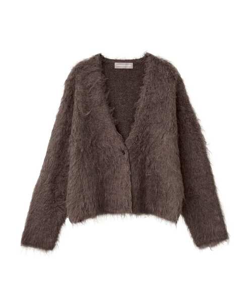 Lourmarin(ルールマラン)の「ロングシャギーショートカーディガン(カーディガン/ボレロ・レディース・グレー/ライトグレー/モスグリーン/ブラウン・FREE)」の19枚目の写真