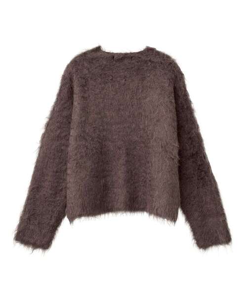 Lourmarin(ルールマラン)の「ロングシャギーショートカーディガン(カーディガン/ボレロ・レディース・グレー/ライトグレー/モスグリーン/ブラウン・FREE)」の20枚目の写真