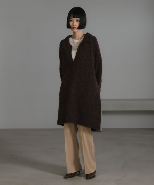 LOWRYS FARM（ローリーズファーム）の「スキッパーニットミニワンピース　 606926（ワンピース・レディース・アイボリー/チャコールグレー/ブラウン・FREE）」の6枚目の写真