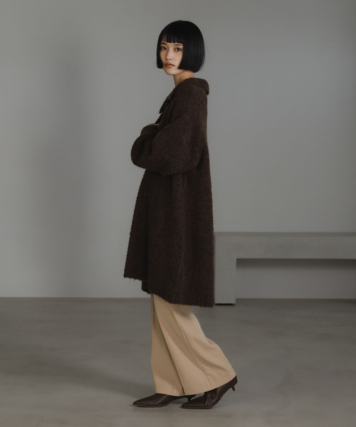 LOWRYS FARM（ローリーズファーム）の「スキッパーニットミニワンピース　 606926（ワンピース・レディース・アイボリー/チャコールグレー/ブラウン・FREE）」の8枚目の写真