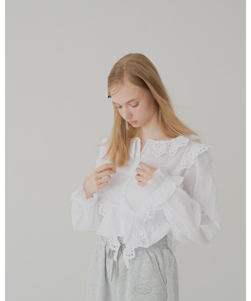 April Jane（エイプリルジェーン）の「ヴィンテージレースブラウス（シャツ/ブラウス・レディース・ピンク/ホワイト・FREE）」の13枚目の写真