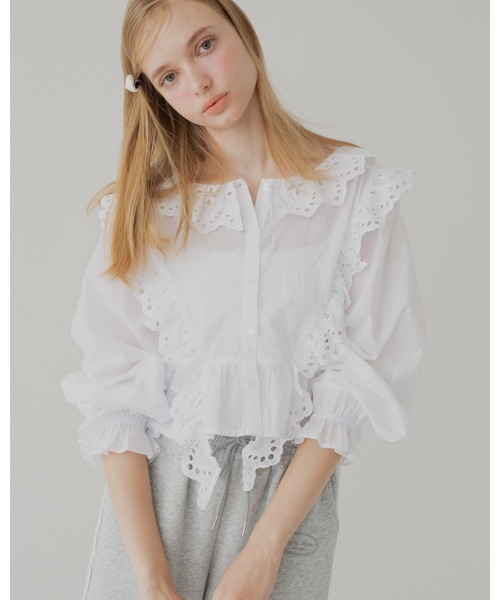 April Jane（エイプリルジェーン）の「ヴィンテージレースブラウス（シャツ/ブラウス・レディース・ピンク/ホワイト・FREE）」の15枚目の写真