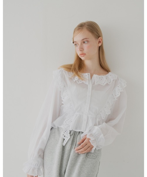 April Jane（エイプリルジェーン）の「ヴィンテージレースブラウス（シャツ/ブラウス・レディース・ピンク/ホワイト・FREE）」の16枚目の写真