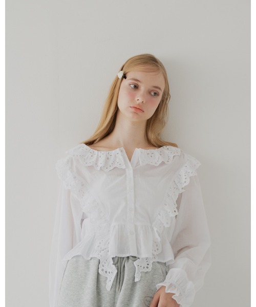 April Jane（エイプリルジェーン）の「ヴィンテージレースブラウス（シャツ/ブラウス・レディース・ピンク/ホワイト・FREE）」の17枚目の写真