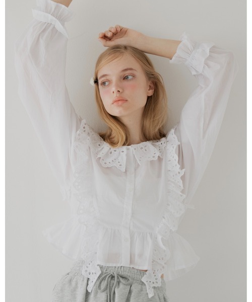 April Jane（エイプリルジェーン）の「ヴィンテージレースブラウス（シャツ/ブラウス・レディース・ピンク/ホワイト・FREE）」の18枚目の写真