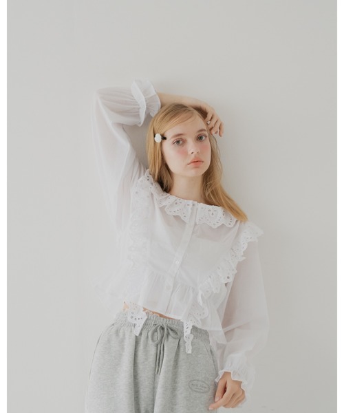 April Jane（エイプリルジェーン）の「ヴィンテージレースブラウス（シャツ/ブラウス・レディース・ピンク/ホワイト・FREE）」の20枚目の写真